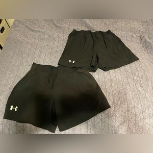 2 Under Armour Running Shorts 5”